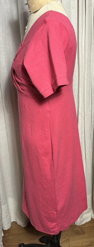 Vintage Avon Fashions Womens Pink Knit S Sleeve Dress Sz L NWT - Image 3 of 4