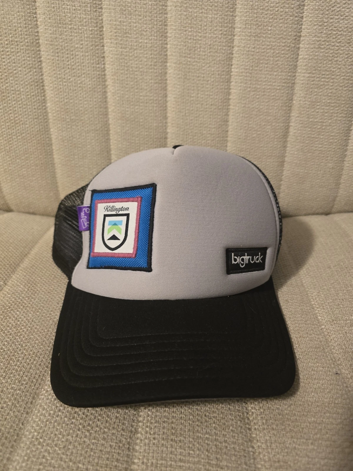 Killington Vermont Ski Area Trucker Hat Cap Snap Adjustable Back Vtg Bigtruck
