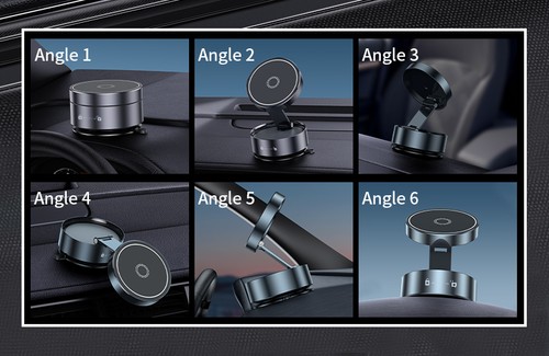 360° Adjustable Magnetic Vacuum Suction Cup Car Phone Holder Mount for MagSafe - Picture 3 of 12