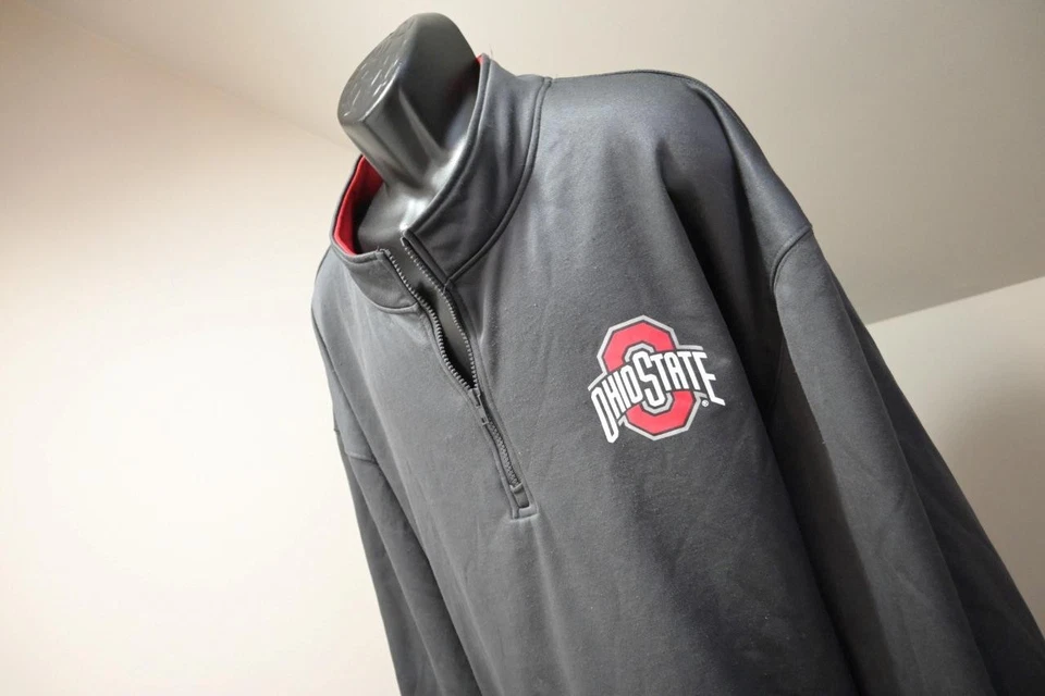 Colosseum Ohio State Buckeyes Fleece Jacket 1/4 Zip Neck Mens Sz 6XL - Image 2 of 4