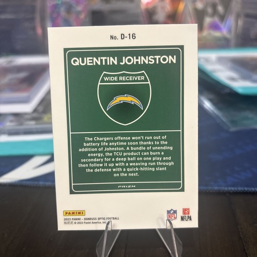 2023 Panini Donruss Optic Quentin Johnston Downtown LA Chargers RC - Bild 4 von 6
