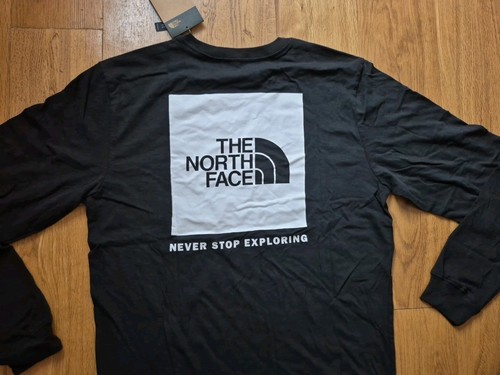The North Face Men's Long Sleeve Box NSE Tee in TNF Black/White - Medium - Picture 5 of 5