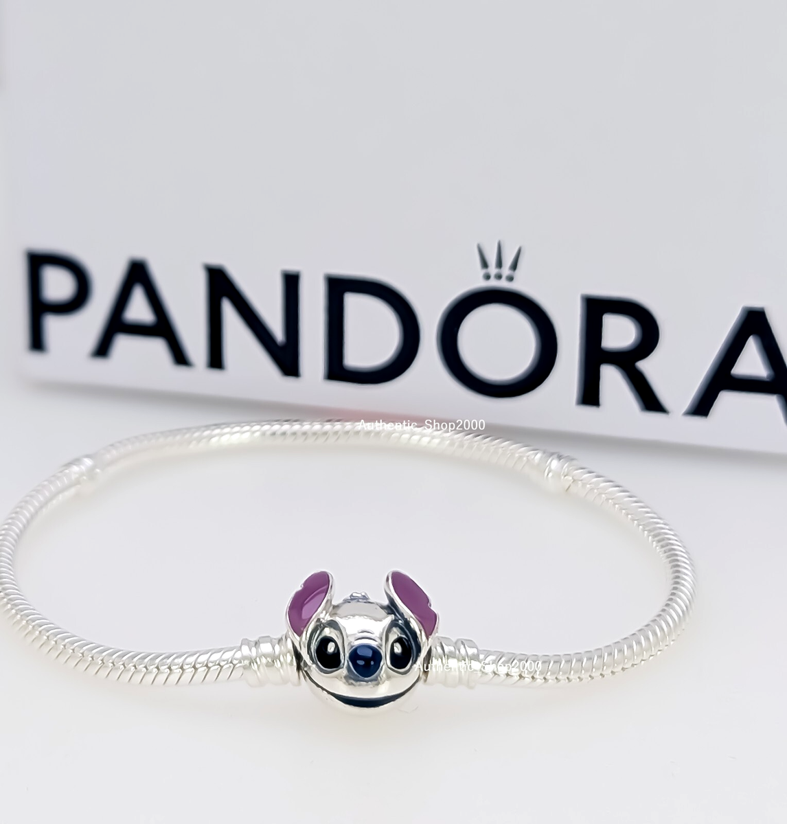 NEW 100% Authentic PANDORA 925 Disney Stitch Snake Chain Bracelet
