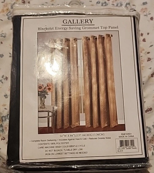 Gallery, blackout Grommet. 54"x84. Black