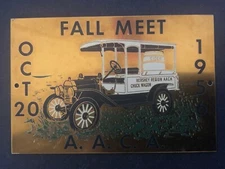 1956 Brass Metal AACA Fall Meet Car Auto Show Hersey Region Dash Plaque