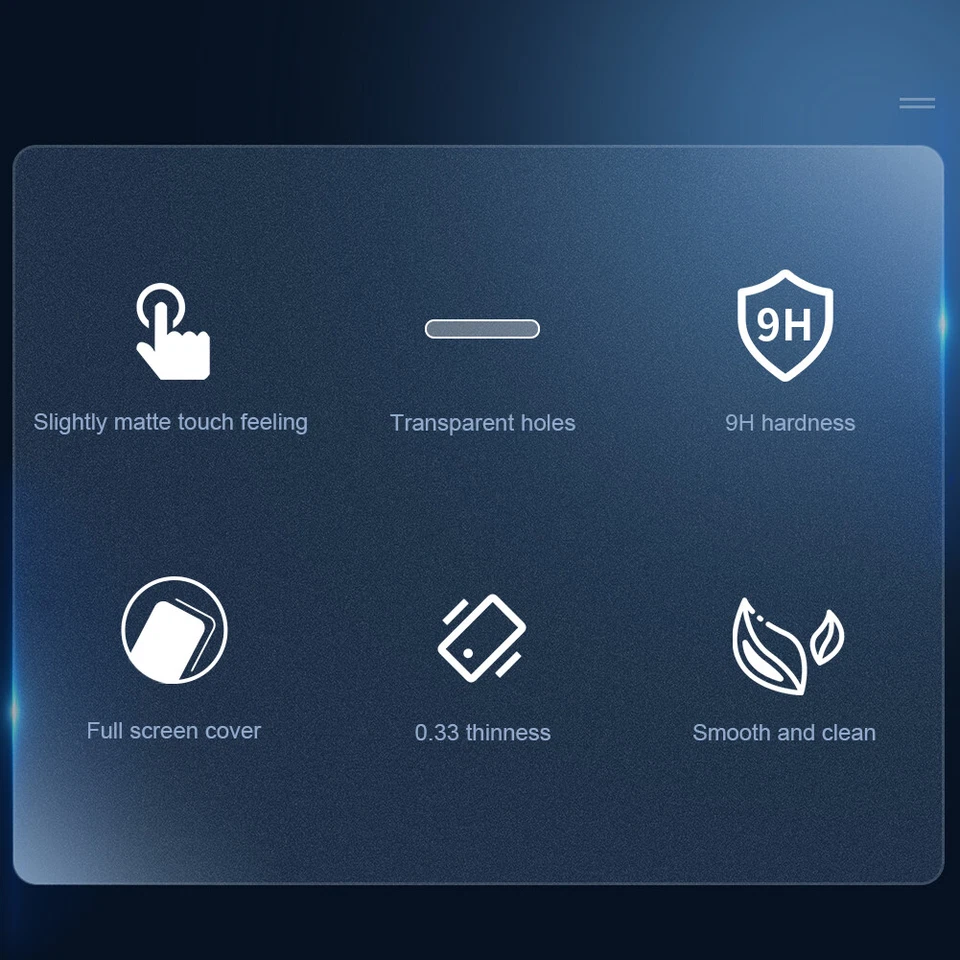 For iPhone 14 Pro Max / Plus Full Coverage Matte Tempered Glass Screen Protector - Image 3 of 4