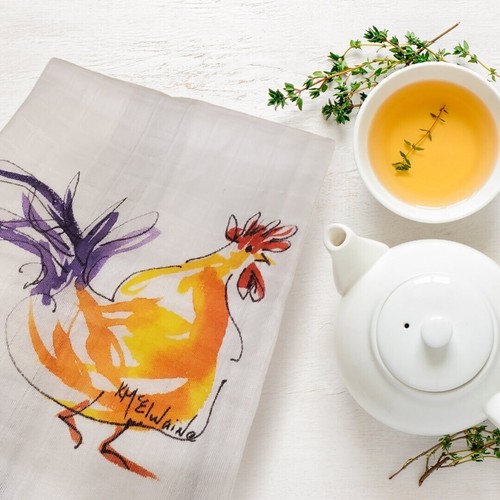 Kitchen Towel Chicken Rooster Tea Towel - Farmhouse Dish Towel, New No Tag, Farm - Picture 2 of 10
