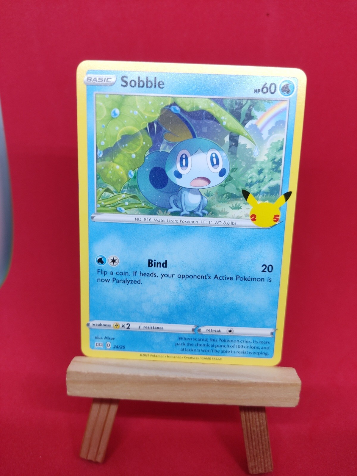 24/25 Sobble McDonald's Promo 2021 Pokémon TCG Card 25th Anniversary Non Holo