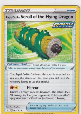 Pokemon Karte Drachenwandel Nr. 153/203 Scroll of the Flying Dragon englisch