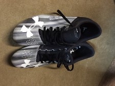 Under Armour Mens Kick Sprint Track Spikes Black/White SZ. US 10/EUR 44
