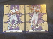 2022 Panini Mosaic Football Lamar Jackson 13 Mark Andrews 17 Baltimore Ravens