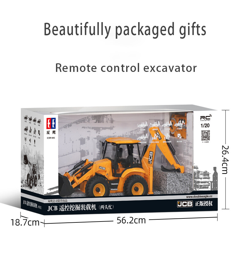 RC Backhoe Loader Excavator Toy Remote Control Engineering Construction