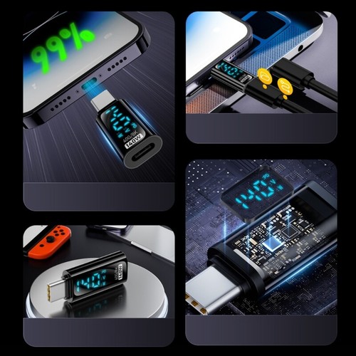 Multifunctional USB C Connectors LED Display,Rapid Charging USB C Extension - 第 2/8 張圖片