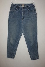Vtg STEFANO International Sz 16 High Waist Med Acid Wash Mom Jeans Tapered Leg
