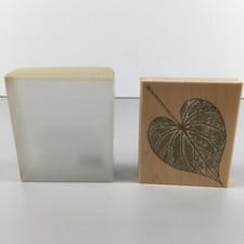 Real Plant Tree Leaf Impressions Rubber Stamp N2112 Redbud 2001 Hero Arts 3.75"