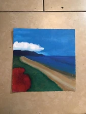 “Beach 2” 10x10” Acrylic Painting On Archival Paper