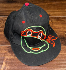 2014 Nickelodeon Ninja Turtle Raphael Snapback Kids Black Baseball Hat Viacom