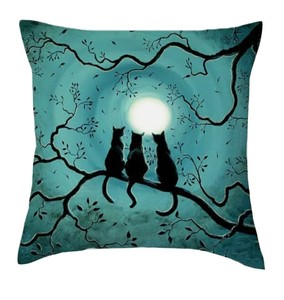 cat print pillow