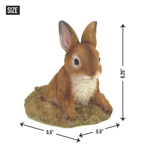 Curious Bunny Rabbit Statue Figurine Patio Yard Lawn Outdoor Garden Decor - Picture 2 of 6