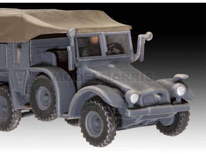 REVELL 03344 1/76 Krupp Protze KFZ 69 with 3,7cm PaK - Immagine 3 di 4