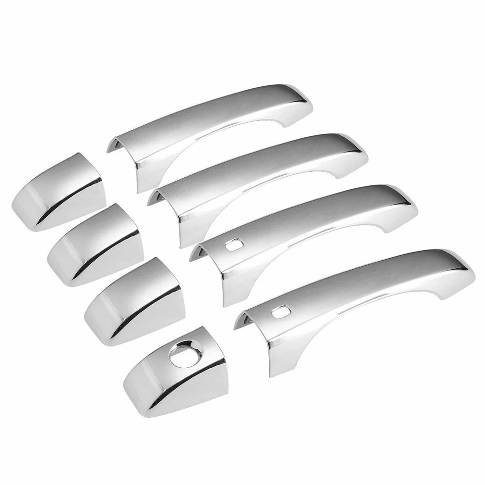 Cubiertas de manija de puerta cromadas para Dodge Journey 2011-2020 con orificio Smartkey Foto 2 de 3