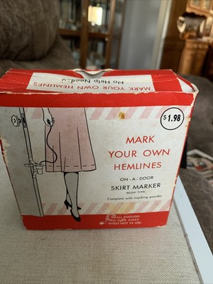 MARK YOUR OWN HEMLINE ON-A-DOOR SKIRT MARKER (BLOW TYPE) ORCO PRODUCTS, INC. VTG