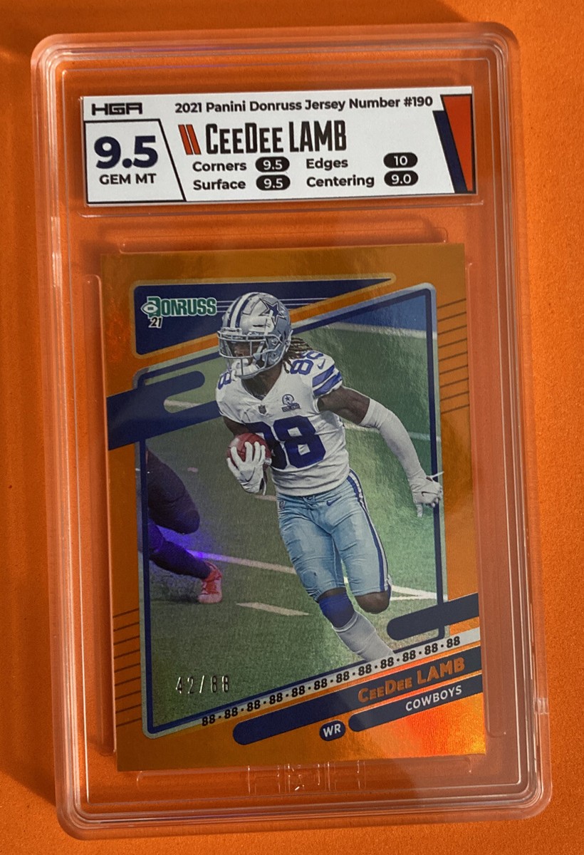 CeeDee Lamb 2021 Panini Donruss Orange Numbered 42/88 #190
