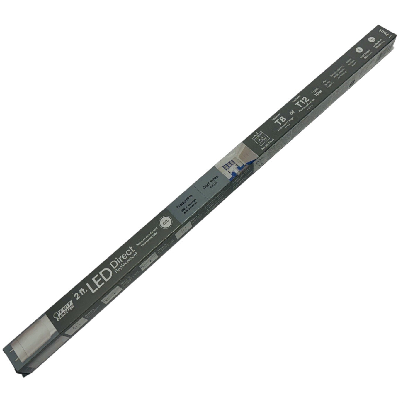 FEIT ELECTRIC LED TUBES T24/840/LEDG2/RP 4000K LINEAR LED LAMP - LOT OF ...