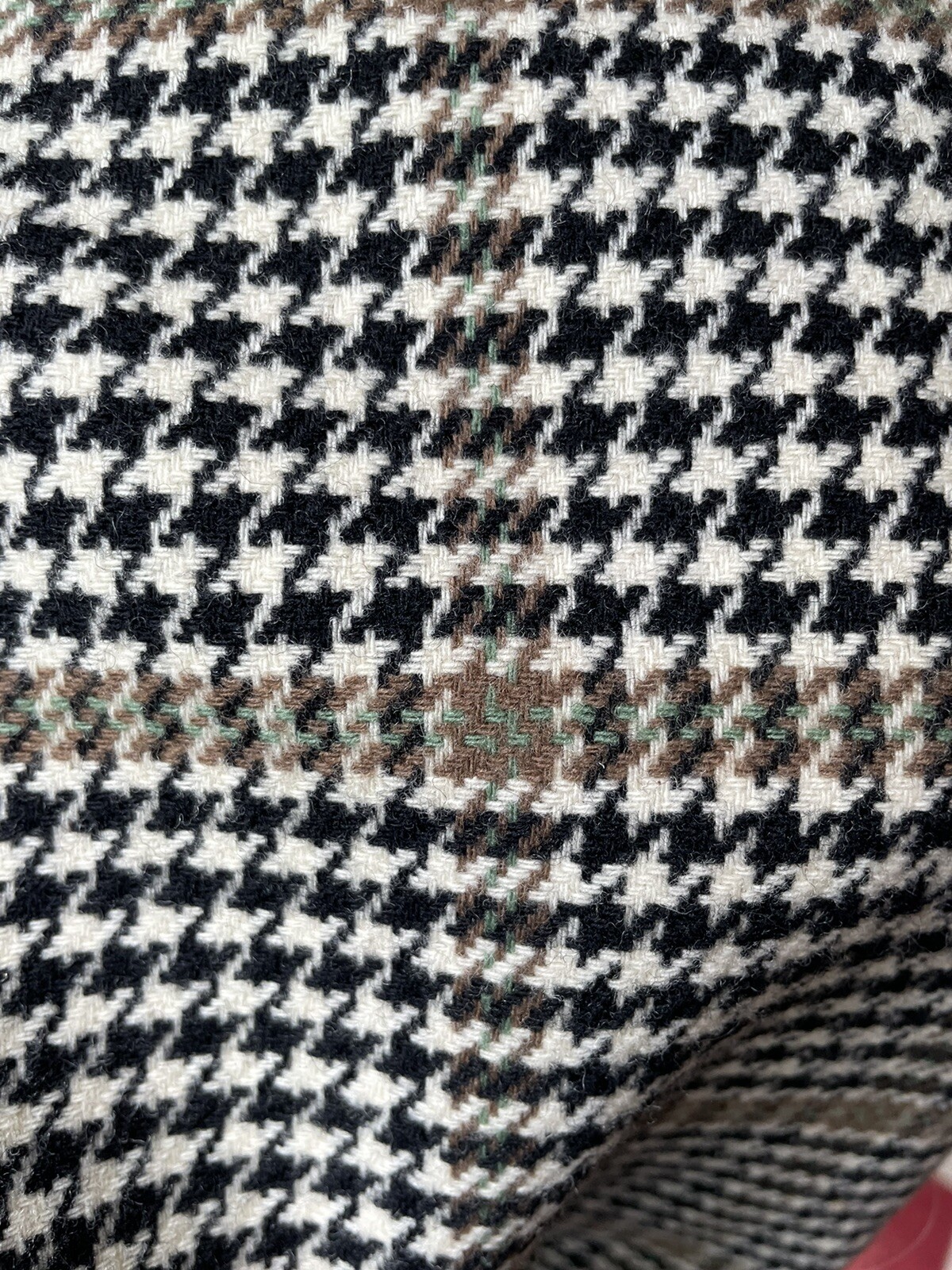 Pendleton Medium Brown Black Cream Houndstooth Pl… - image 10