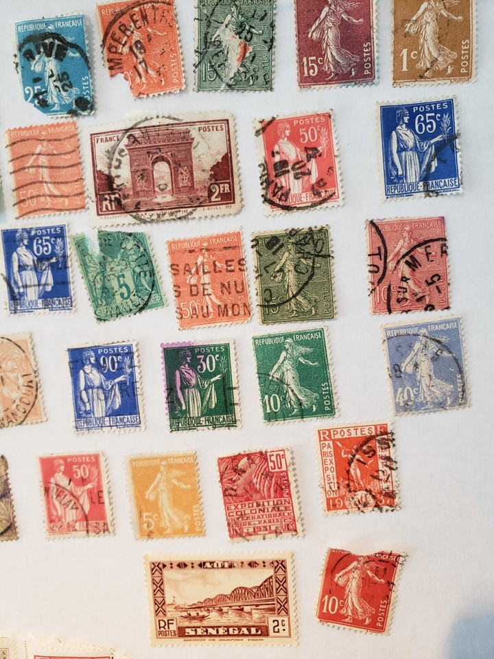 France French Stamps Used Late 1800's to Early 1900's RARE! Stamp