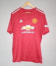 Manchester Utd Football Shirt Large Home Jersey 2020-21 No.5 Short Sleeve Sports