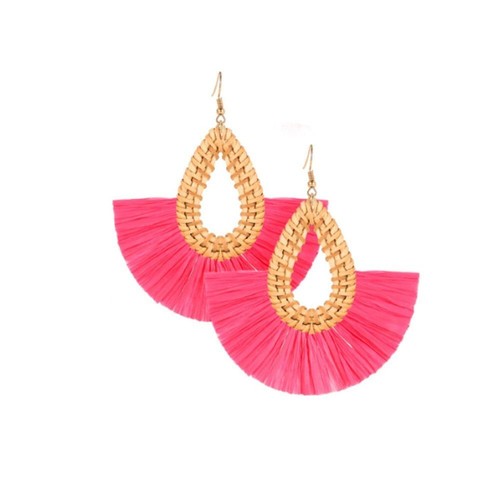 Pink Dangle Hoop Earrings BOHO Dangle Drop Earrings Birthday Gift- - Picture 45 of 48