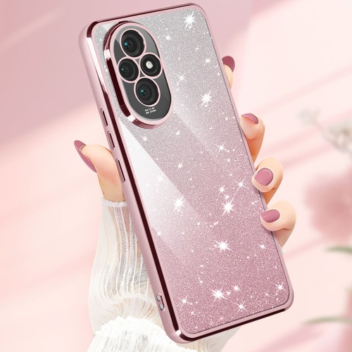 Avizar Coque pour Honor 200 Motif Paillette Dégradé Silicone Caméra Protégée