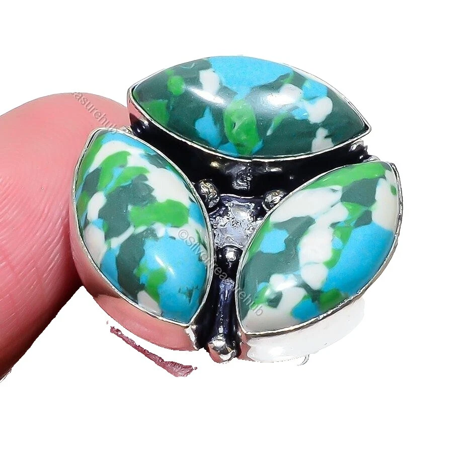 Silver Plated Jasper 5.5 Ring Fashion Rings