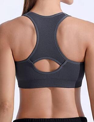Fittin Racerback Sports Bras Pack of 4 Padded Seamless HIGH Impact Support  for for sale online