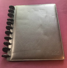 Vintage Levenger Bomber Jacket Leather Discbound Notebook