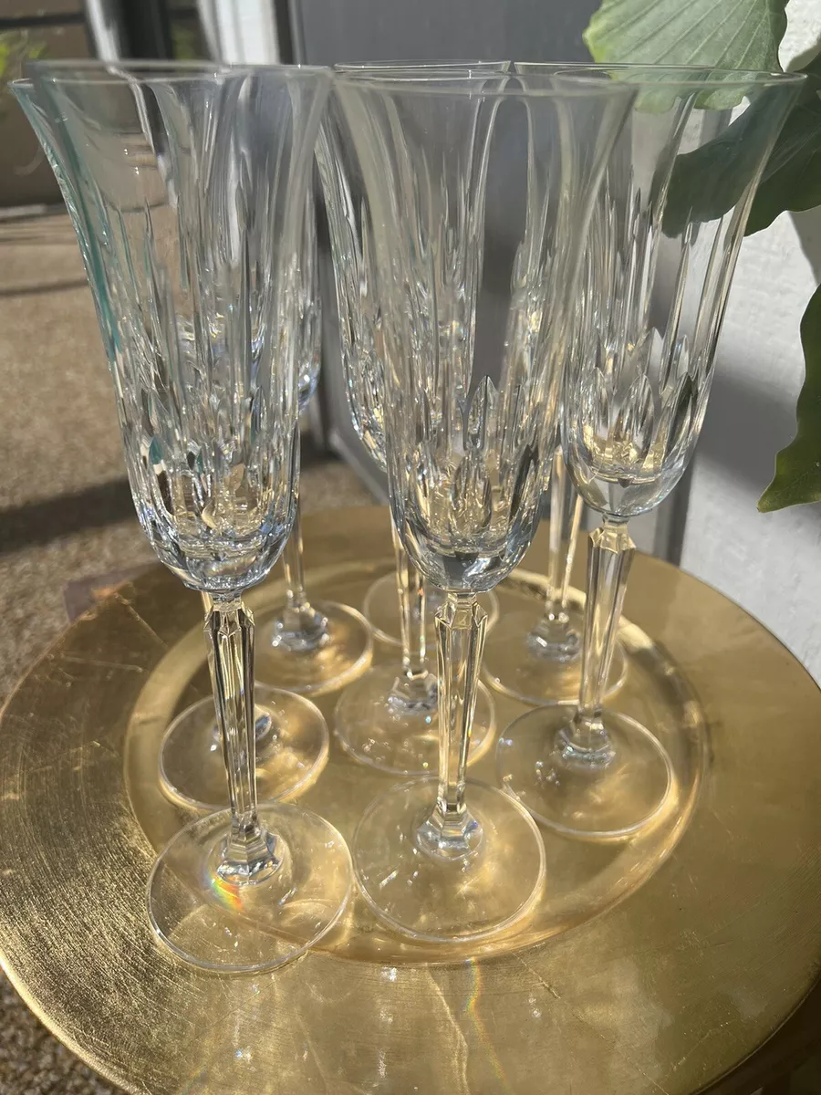 Sold at Auction: WATERFORD CRYSTAL CHAMPAGNE FLUTES - SERVICE FOR 8