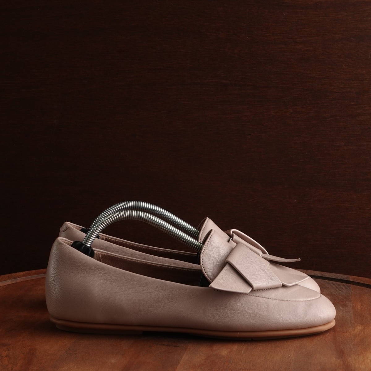 FitFlop Shoes Womens SZ Nude Pink Lena Knot Leather Slip On Comfort  Flats