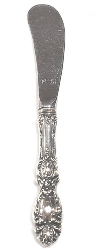 Butter Spreader Sterling Silver Handle Stainless Steel Blade Lucerne By Wallace - Picture 4 of 9