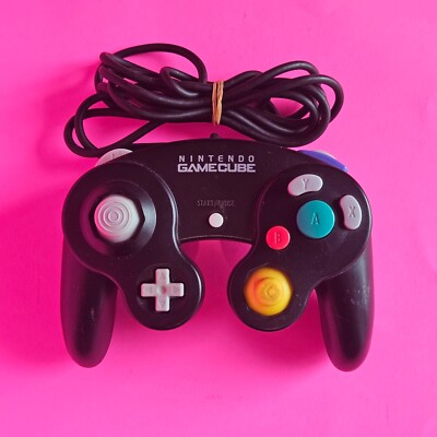Official Nintendo GameCube Controller BLACK   OEM Wii Remote DOL-003