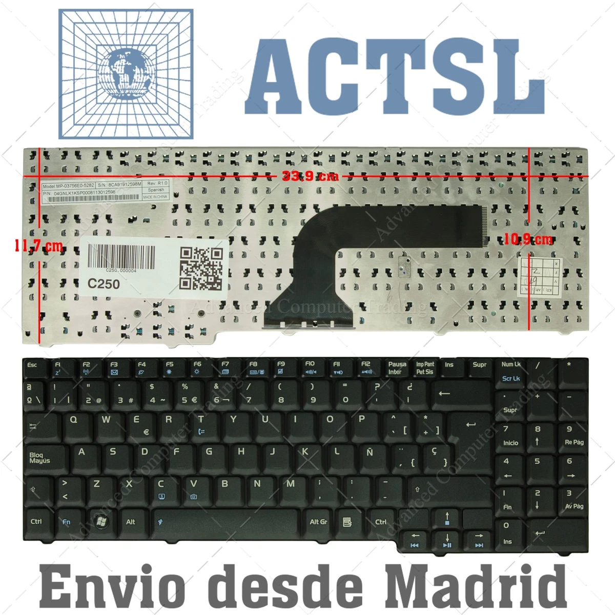Teclado Español para portátil Packard Bell Easynote Alp-Ajax D C COMPATIBLE