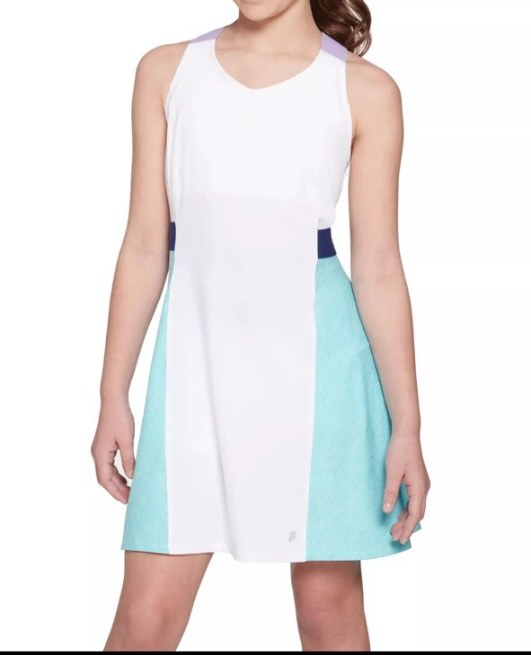 Prince Girls' Fashion Strap Tennis Dress White Large