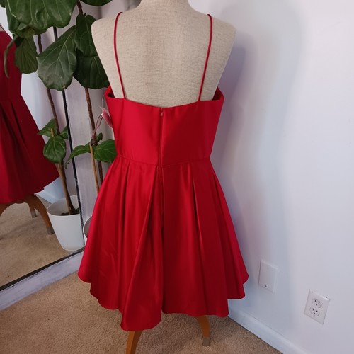 Betsy & Adam Size 10 Fit & Flare Womens Dress Strappy Prom Gala Formal Party Red - Picture 3 of 12