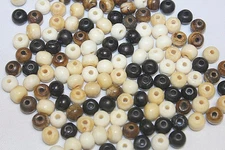 8mm - Hand Crafted Bone Bead - Assorted 3 to 4 colors- Total 144 pieces per Pack