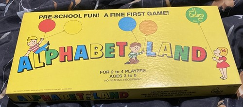 Alphabet Land Board Game Pre-School Kids Cadaco 1984 Pre-K Learning SEALED VTG - Picture 1 of 24
