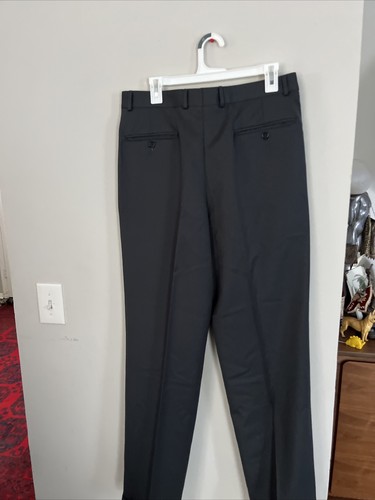 Pantalone elegante uomo Louis Raphael nuovo etichette plissettato grigio scuro 34x34 poli lana bello - Foto 15 di 16