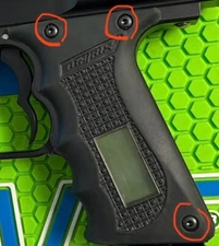 DYE PAINTBALL GRIP SCREWS (6)- BLACK - DM3 DM4 DM5 DM6 DM7 DM8 PROTO PM5 PM6 PM7