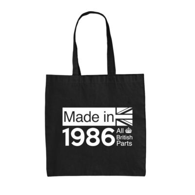 All British Parts 1986 - Canvas Tote Bag - 38. Geburtstag Geschenk 38 Idee