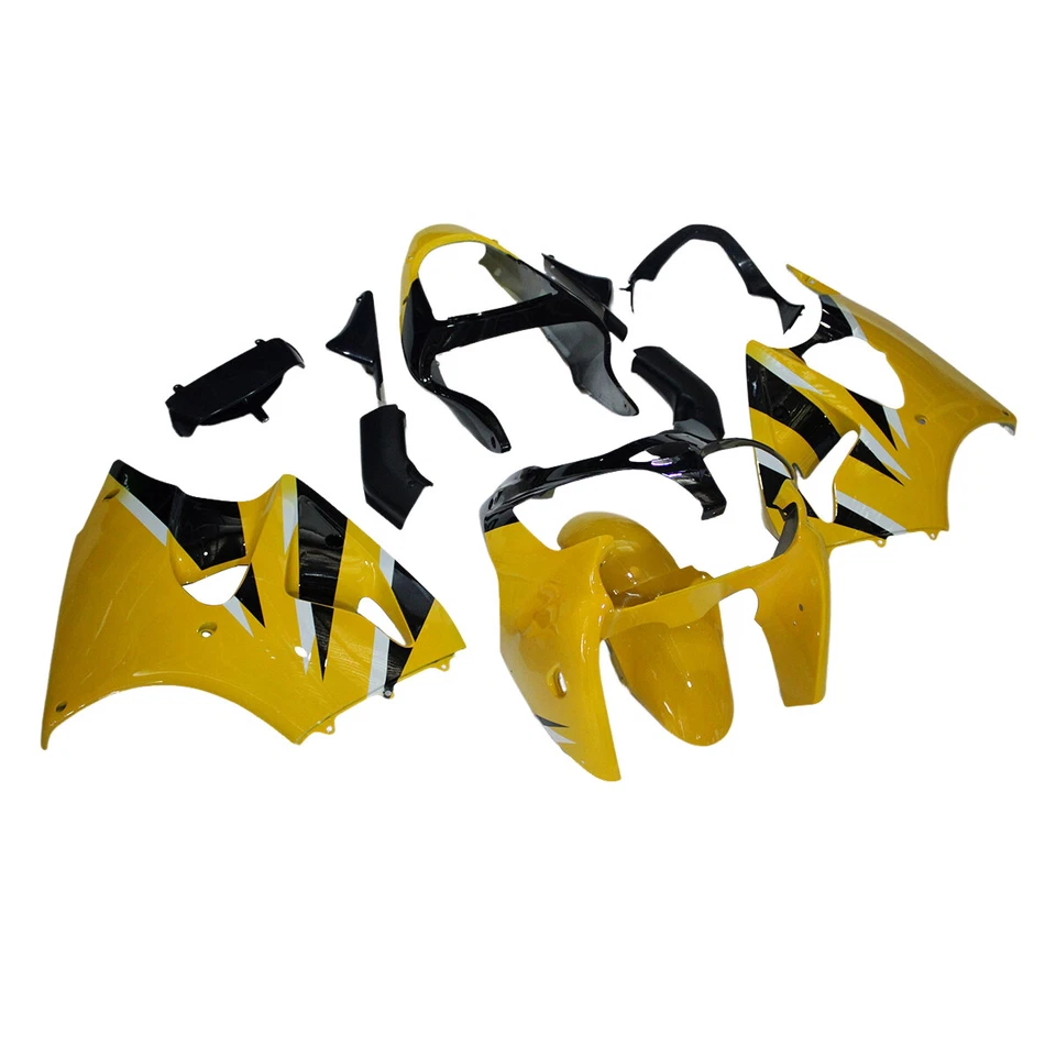Kit de carenado amarillo negro para carrocería de inyección Kawasaki Ninja ZX6R 2000-2002 Foto 2 de 4