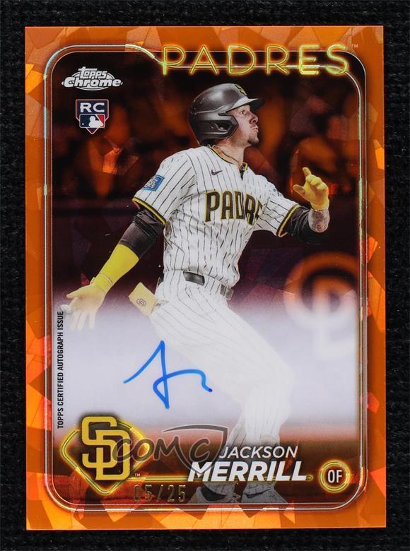 2024 Topps Chrome Sapphire Edition Orange 5/25 Jackson Merrill Rookie Auto RC